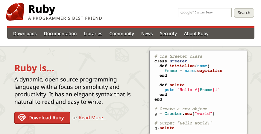 استفاده از زبان برنامه نویسی Ruby برای طراحی سایت