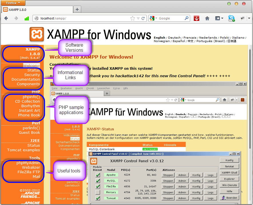 XAMPP & Netbeans را دانلود و نصب کنید
