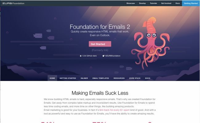 ابزار طراحي سايت Foundation for Emails 2